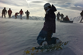 Snowboarden am Penken in Mayrhofen © Hotel Garni Glück auf